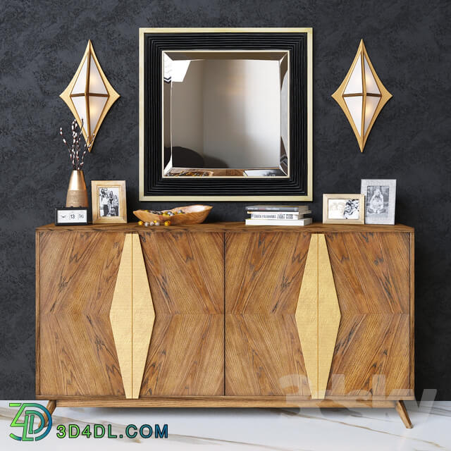 Sideboard Chest of drawer Currey Company Arren Credenza