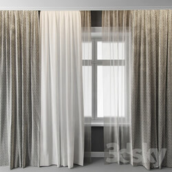 Curtains with window 