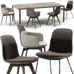 Table Chair Molteni Barbican chairs set 