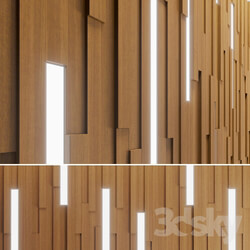 Wall Wooden Stripes 
