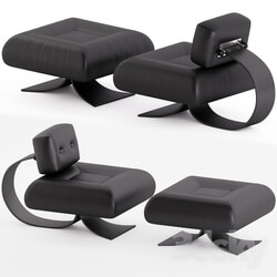 Alta Chair and Ottoman by Oscar Niemeyer 