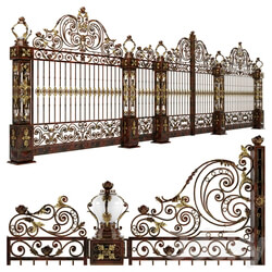 Forged gates wickets and fences N3 3D Models 
