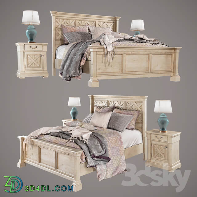 Bed Bolanburg Queen Bed with 2 Nightstands