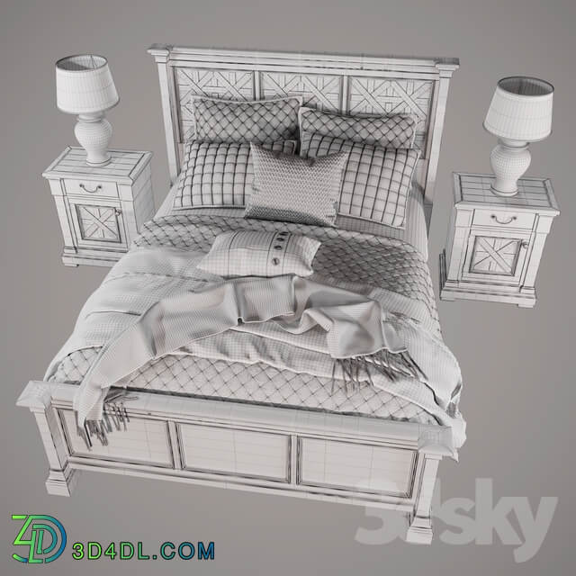 Bed Bolanburg Queen Bed with 2 Nightstands
