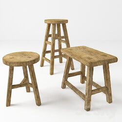 Rustic chairs. Rustic stools 