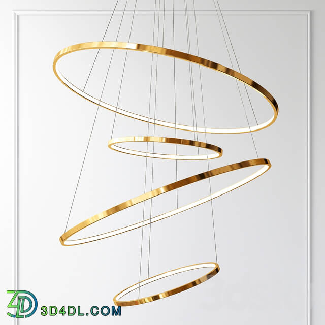 Chandelier Slim Rings Pendant light 3D Models