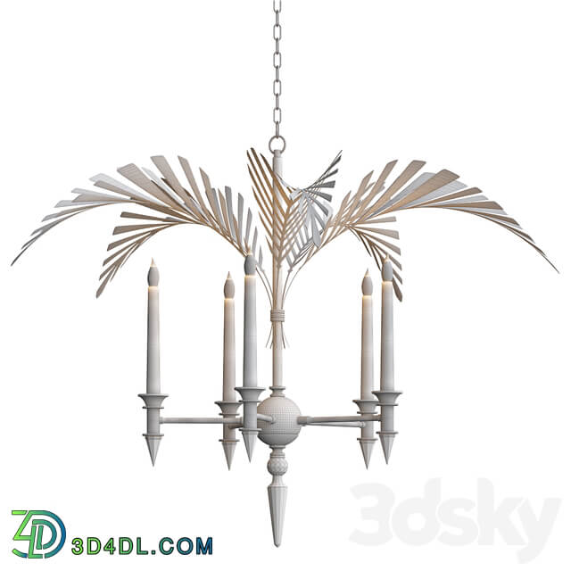 Palm Frond 5 Light Chandelier Pendant light 3D Models