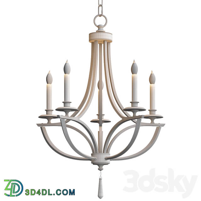 Bent 5 Light Crystal Chandelier Pendant light 3D Models