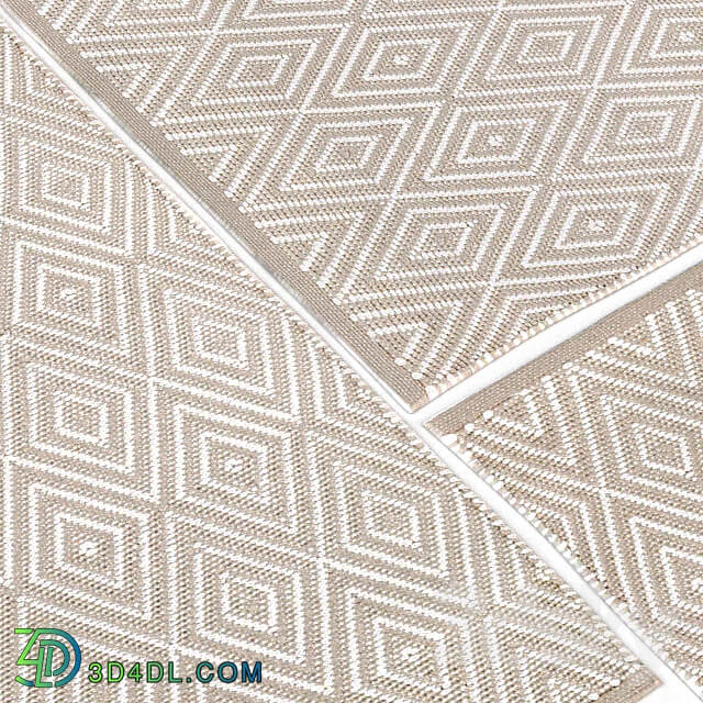 Dash Albert Diamond White Rug Carpet