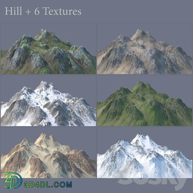 Hill 6 Textures 3D Models