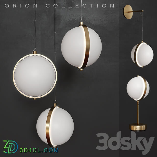 A set of lamps by Baroncelli collection ORION Pendant light 3D Models