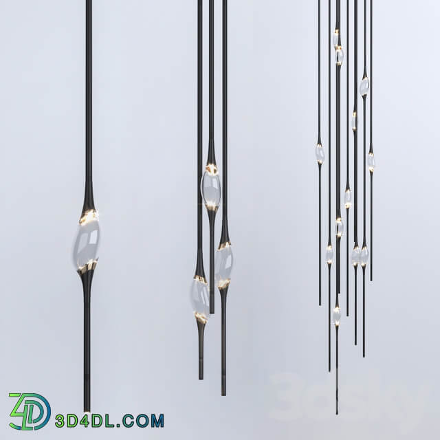 Lamps IL PEZZO Round chandelier Pendant light 3D Models