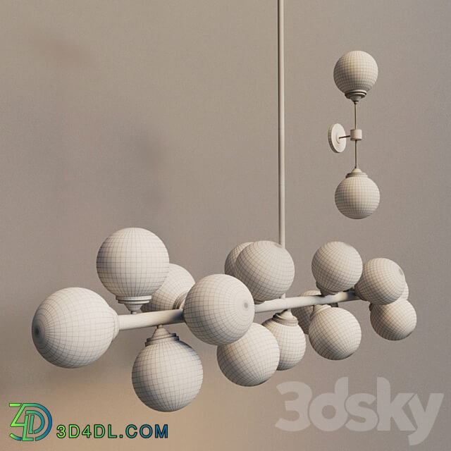 Chandelier and wall lamp MODO Pendant light 3D Models