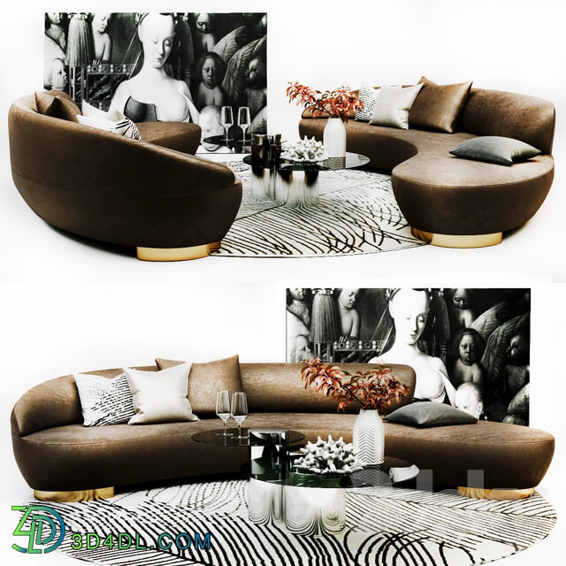 Sofa Vladimir KAGAN Free Form Curved Sofa