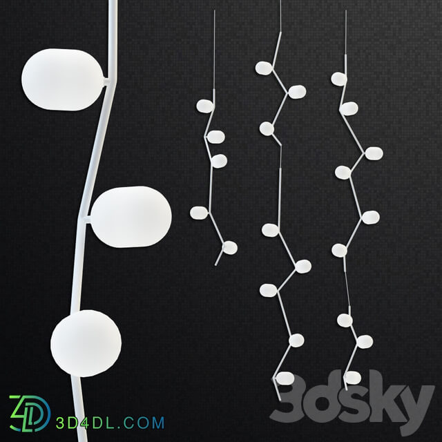 Suspended ceiling lamp brokis ivy set Pendant light 3D Models