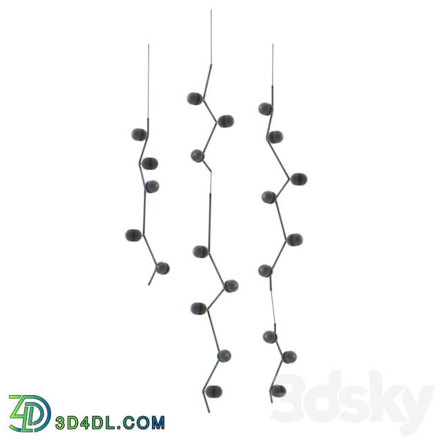 Suspended ceiling lamp brokis ivy set Pendant light 3D Models