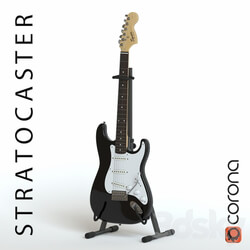 Squier Fender stratocaster Electric Guitar 3D Models 