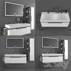 DRN bathroom cabinet and sink set 