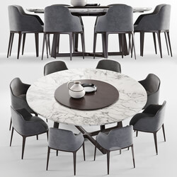 Table Chair Poliform Grace chair Concorde Round table 