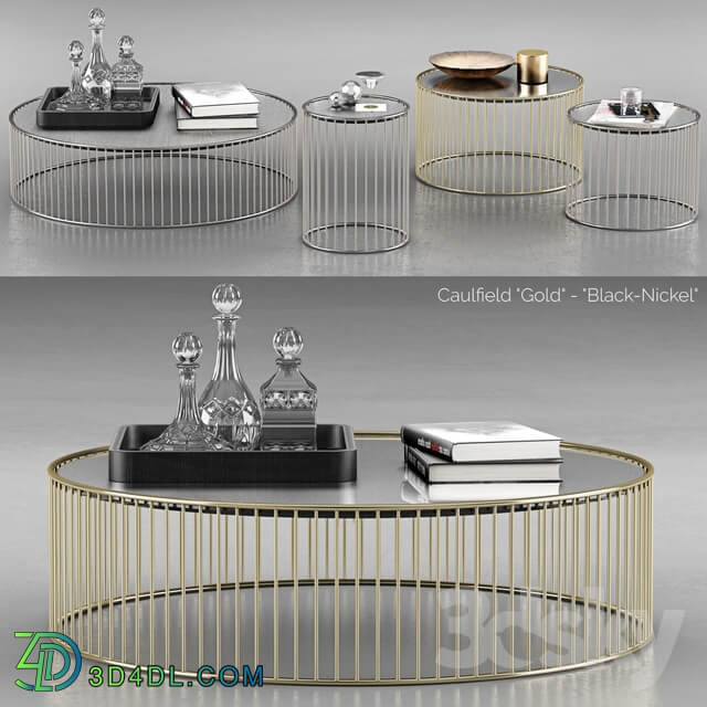 Minotti Caulfield Gold Black Nickel Coffee Tables