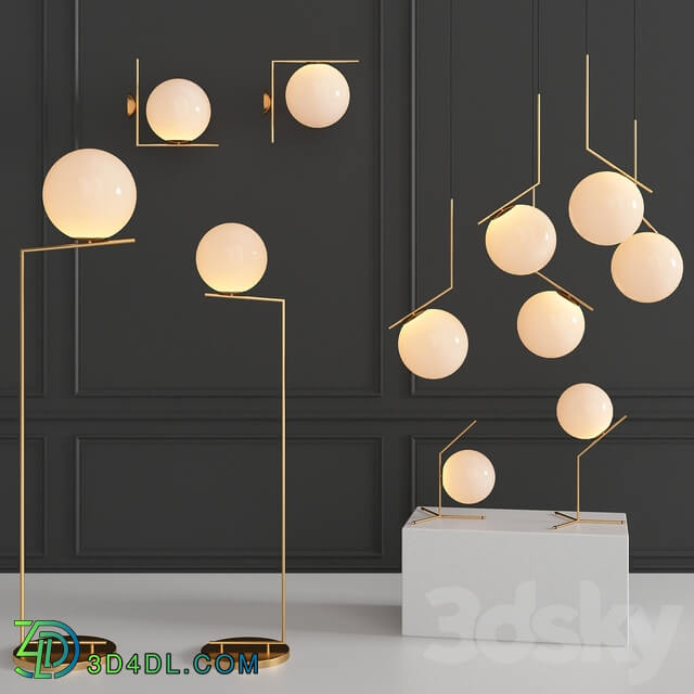 Collection of Flos Ic Pendant light 3D Models