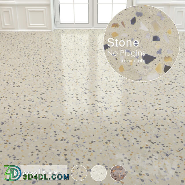 Seamless Terrazzo Stone 006