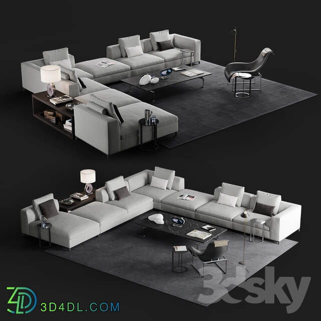 B B Michel Club sofa set