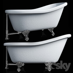 Bath Barclay Products 5 ft. Acrylic Ball and Claw Feet Slipper Tub in White 