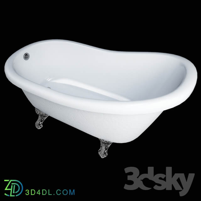 Bath Barclay Products 5 ft. Acrylic Ball and Claw Feet Slipper Tub in White