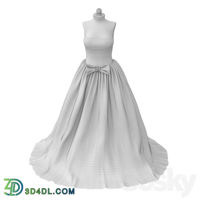 Wedding dress Clothes 3D Models