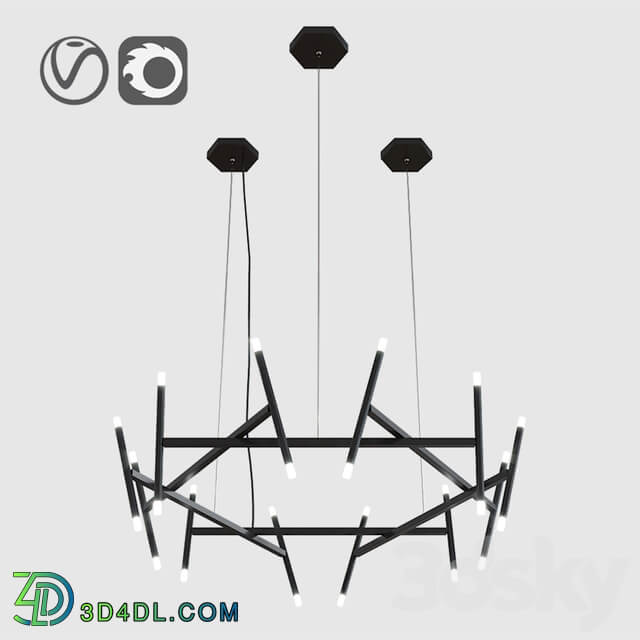 Midnight chandelier Pendant light 3D Models