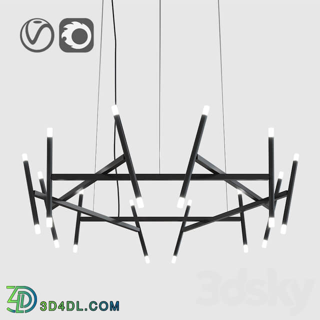 Midnight chandelier Pendant light 3D Models