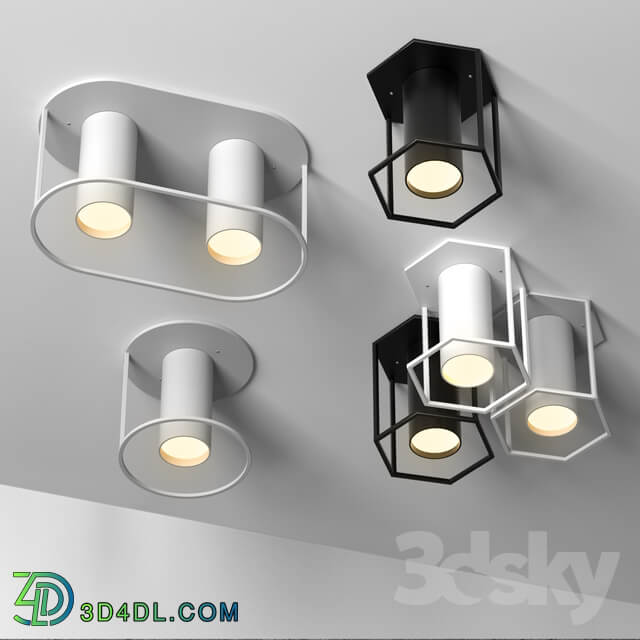 Set of 4 spot ceiling lamps by FILD Architonic