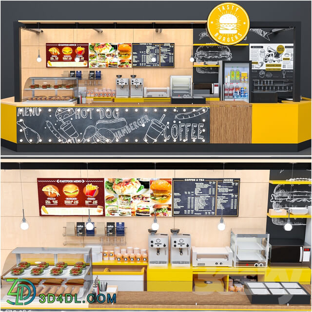 Fastfood And Coffee Kiosk