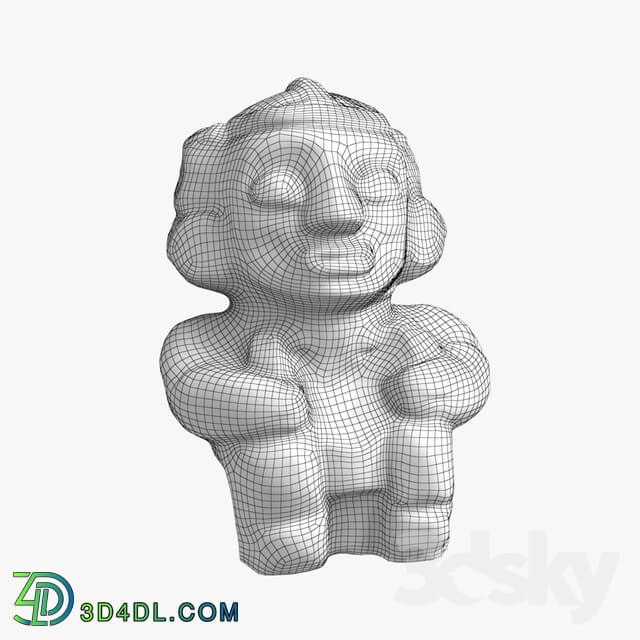 Stone Idol Sculpture PBR 3D Model