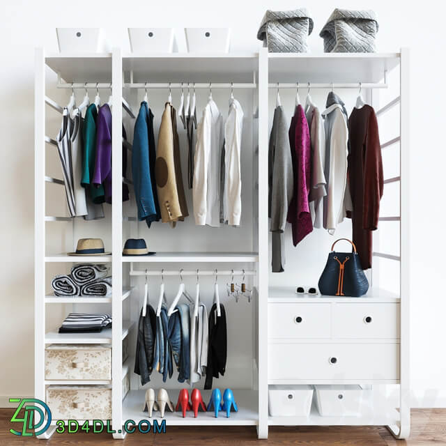 Wardrobe ELVARLI IKEA Clothes 3D Models