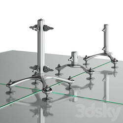 SADEV spider system for glass panels 3D Models 