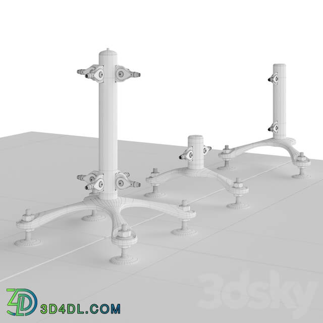 SADEV spider system for glass panels 3D Models