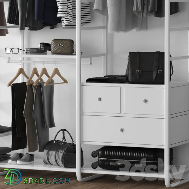 Wardrobe elvari ikea Clothes 3D Models