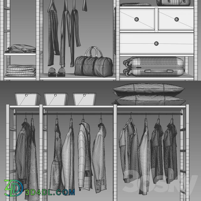 Wardrobe elvari ikea Clothes 3D Models