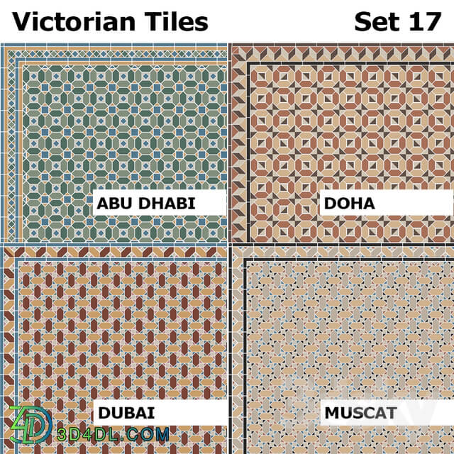 Topcer Victorian Tiles Set 17