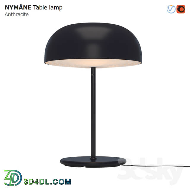 IKEA NYMANE Table Lamp Anthracite