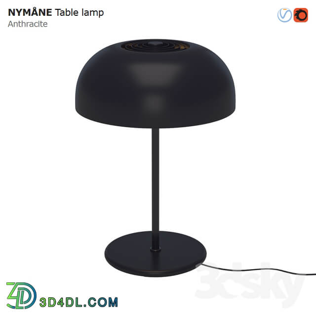 IKEA NYMANE Table Lamp Anthracite