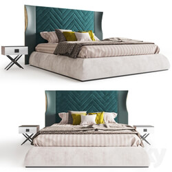 Bed Ambra Collection from Rozzoni Mobili Furniture 