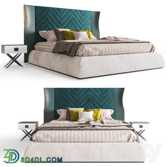 Bed Ambra Collection from Rozzoni Mobili Furniture