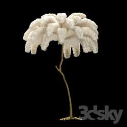 Other decorative objects Scenery from ostrich feathers 