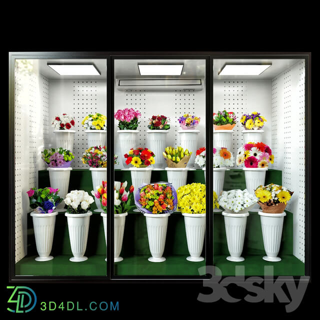 Refrigerated display for flowers
