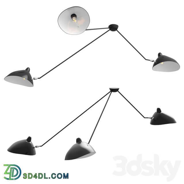 Serge Mouille Pendant light 3D Models