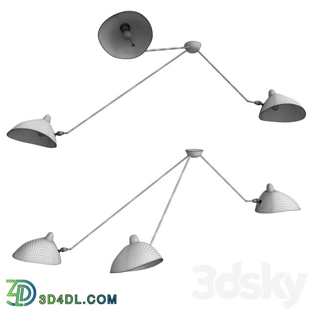 Serge Mouille Pendant light 3D Models