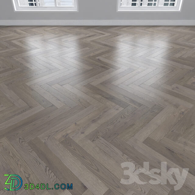 Wood Parquet Oak 3 types herringbone linear chevron.